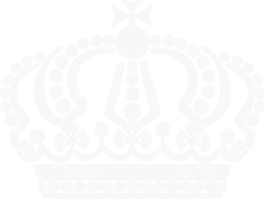 A white crown with black background