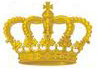A gold crown with a cross on it's side.