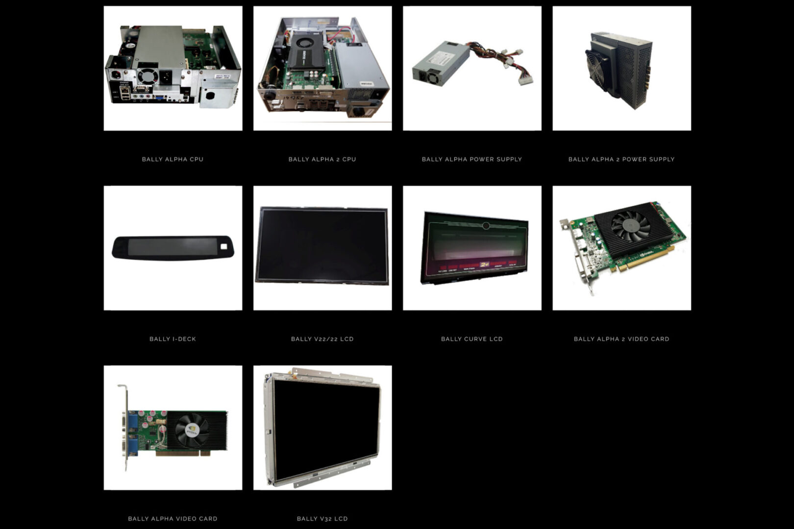 A series of pictures showing different parts of a computer.