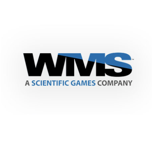 A logo of wms, a scientific games company.