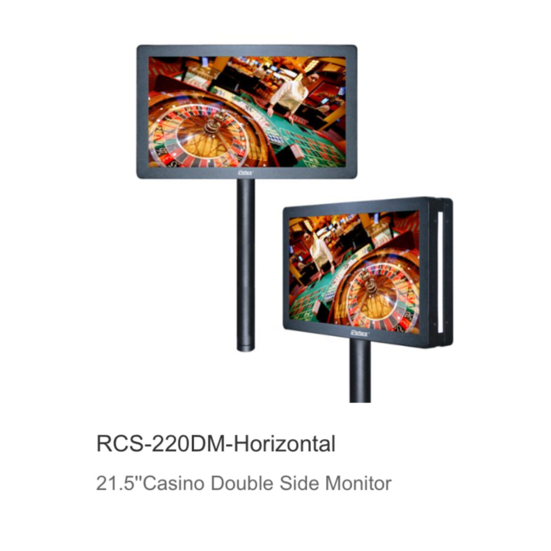 A large screen monitor with two different sizes.
